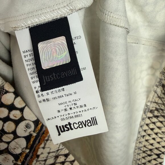 Just Cavalli Mixed Print Cap Sleeve Scoopneck Bodycon Mini Dress Size Medium M - Picture 5 of 11